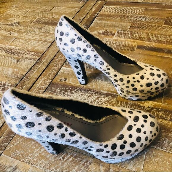 Pink & Pepper Polka dot mohair pump heels - Picture 8 of 11